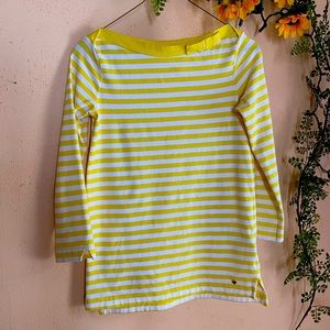 Kate Spade ♠️💛 yellow striped tee